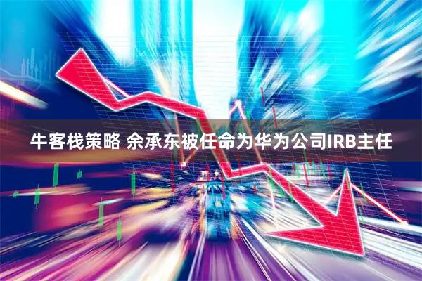牛客栈策略 余承东被任命为华为公司IRB主任