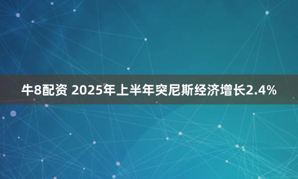 牛8配资 2025年上半年突尼斯经济增长2.4%