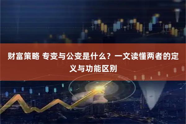 财富策略 专变与公变是什么？一文读懂两者的定义与功能区别